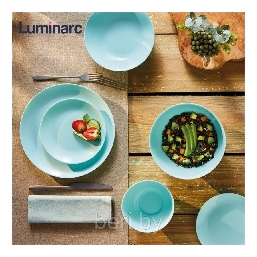 P2963 Столовый сервиз Luminarc Diwali Light Turquoise, 18 предметов, 6 персон, набор тарелок - фото 2 - id-p135660544