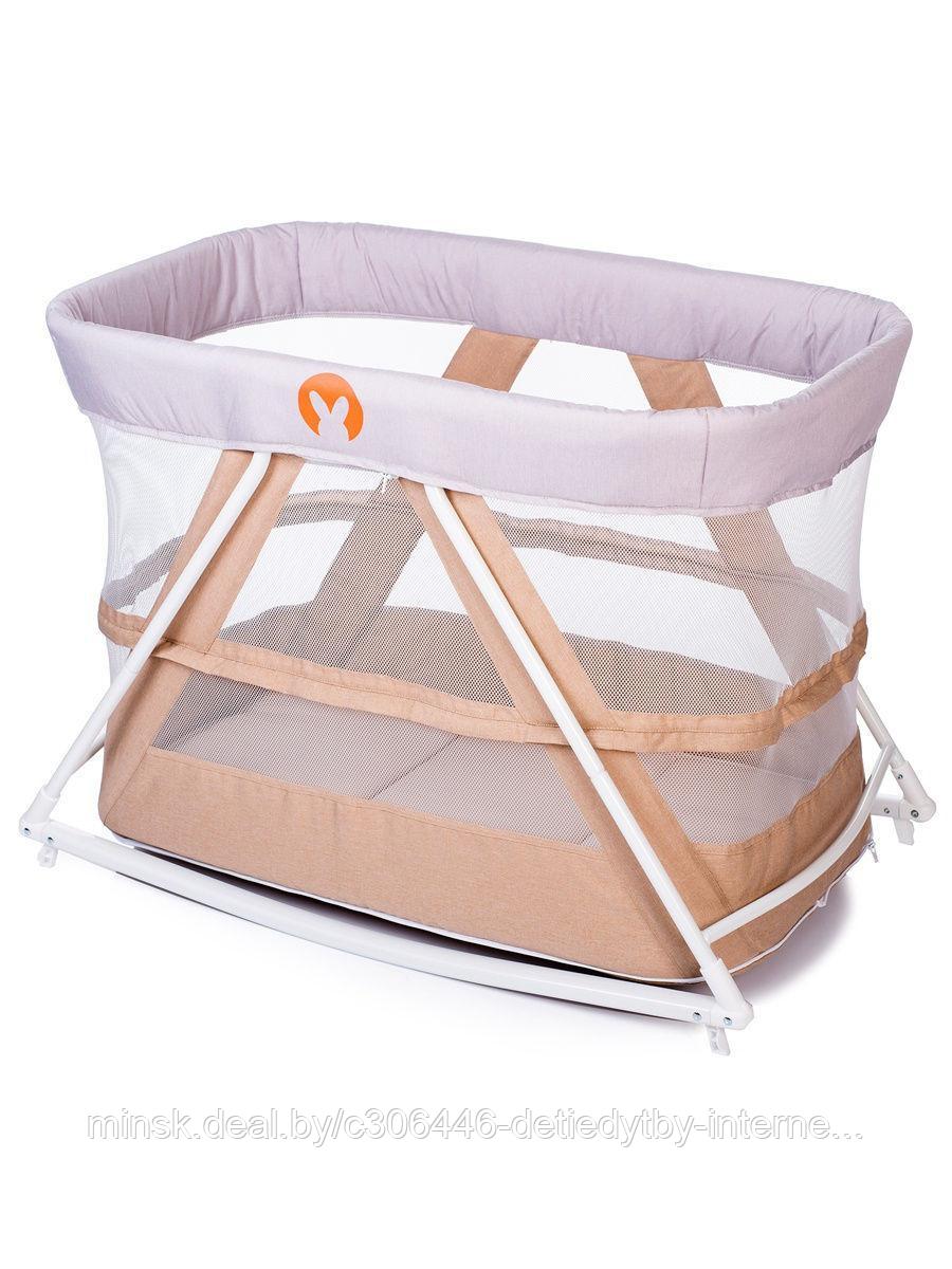 Колыбель-манеж 2в1 Babyhit Rocking Crib бежевый - фото 1 - id-p135661169