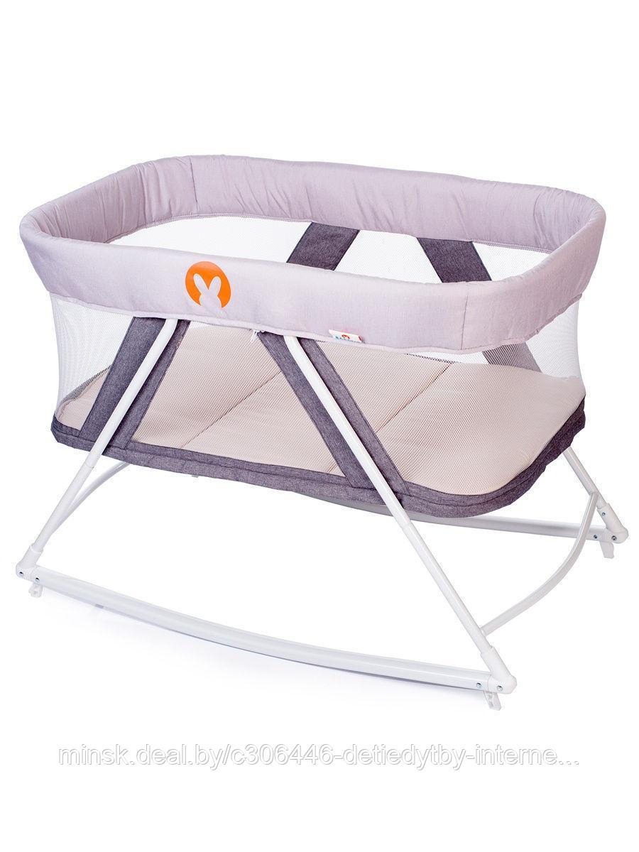 Колыбель-манеж 2в1 Babyhit Rocking Crib светло-серый - фото 3 - id-p135661370