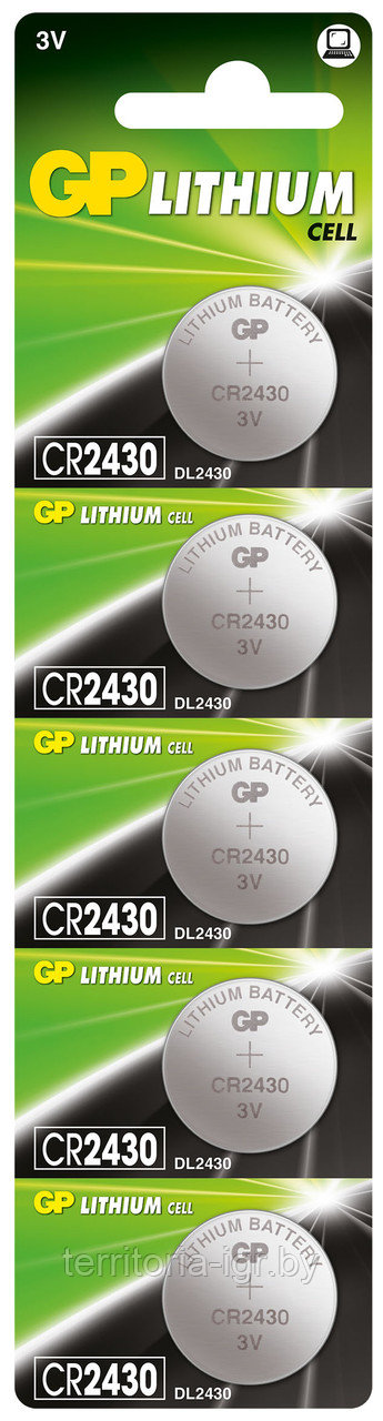 Купить Литиевой элемент питания CR2430/5BP GP в Минске от компании .
