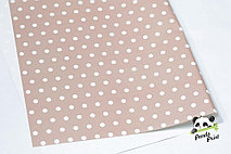 Бумага глянцевая 50х70 см, Горох белый на розовом фоне