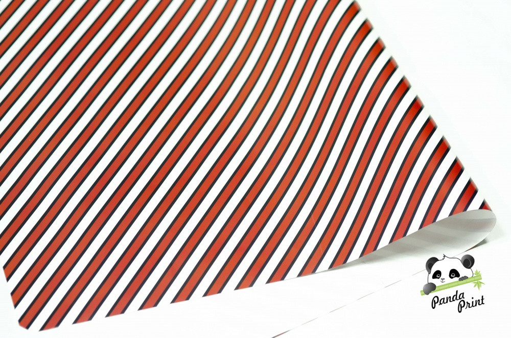 Бумага глянцевая 50х70 см, Полоски красные, фото 1
