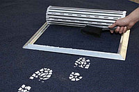 Алюминиевая грязезащитная решетка 12 мм с обрамлением с чистящей вставкой (щетка-ворс)