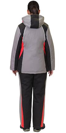 Костюм СИРИУС-СИБИРЯЧКА серый с черным и красным, фото 2