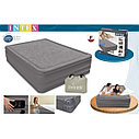 Надувная анатомическая двуспальная кровать Intex Foam Top Bed 67954 152*203*51 см со встроенным элекронасосом, фото 6