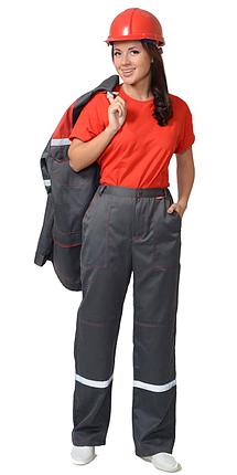 Костюм СИРИУС-МЕХАНИК женский, куртка, брюки серый с красным и СОП, фото 2