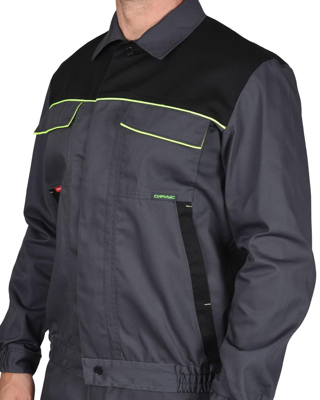 Куртка "ХОВАРД-МАСТЕР" :т.серая с черной и лимонной отделкой - фото 1 - id-p127417193