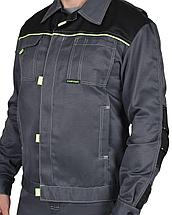 Костюм СИРИУС-ФАВОРИТ куртка, п/к т.серый с черным, фото 2