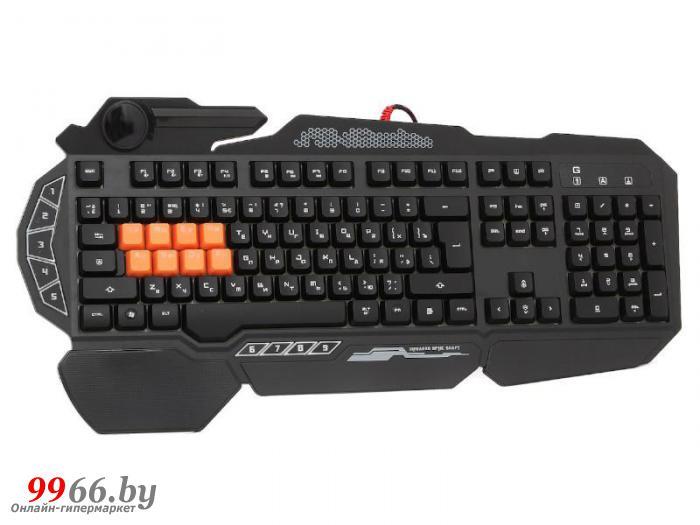 Геймерская клавиатура с подсветкой A4Tech Bloody B318 черная мембранная игровая проводная USB для компьютера