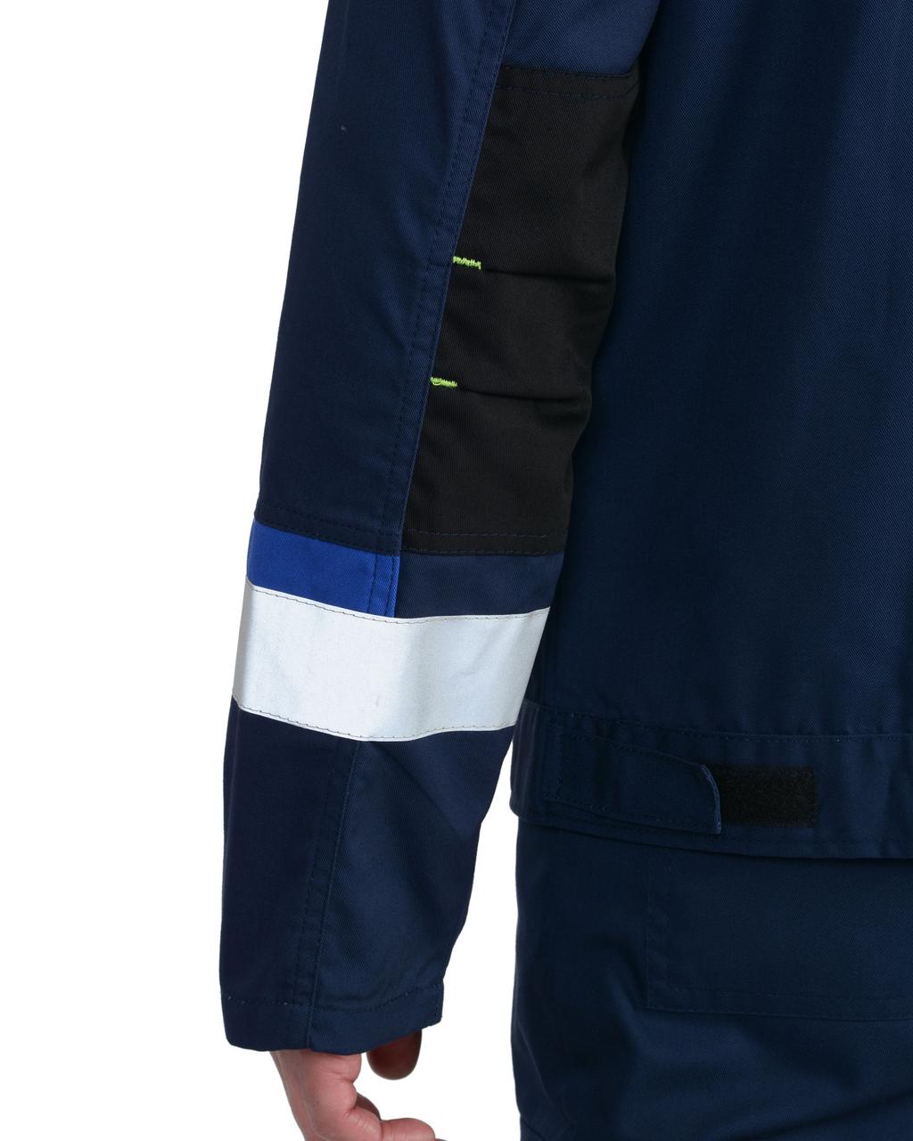 Куртка СИРИУС-БОСТОН т.синяя с васильковой и черной отделкой - фото 4 - id-p127416216