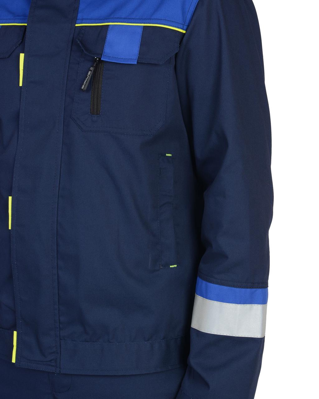 Куртка СИРИУС-БОСТОН т.синяя с васильковой и черной отделкой - фото 6 - id-p127416216
