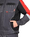 Куртка "Фаворит-Мега": серая с красн., черн., СОП, фото 2