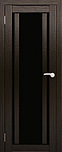 Двери межкомнатные экошпон  Амати 11 Черное стекло, фото 2