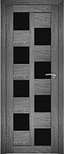 Двери межкомнатные экошпон  Амати 13 Черное стекло, фото 2