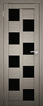 Двери межкомнатные экошпон  Амати 13 Черное стекло, фото 6