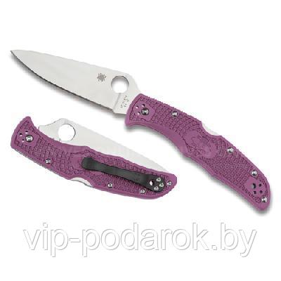 Складной нож Spyderco Endura Flat Ground Purple - фото 1 - id-p135760606