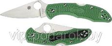 Складной нож Spyderco Delica Flat Ground Green