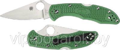 Складной нож Spyderco Delica Flat Ground Green - фото 1 - id-p135760609