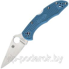 Складной нож Spyderco Delica Flat Ground Blue C11FPBL