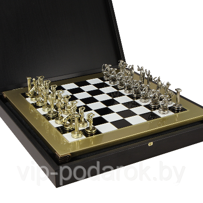 Шахматы сувенирные "Битва Титанов" бронзовые MP-S-18-36-BLA - фото 1 - id-p135762325