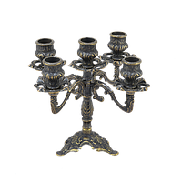 Подсвечник Трилистник 5 свечей, антик AL-80-324-5-ANT