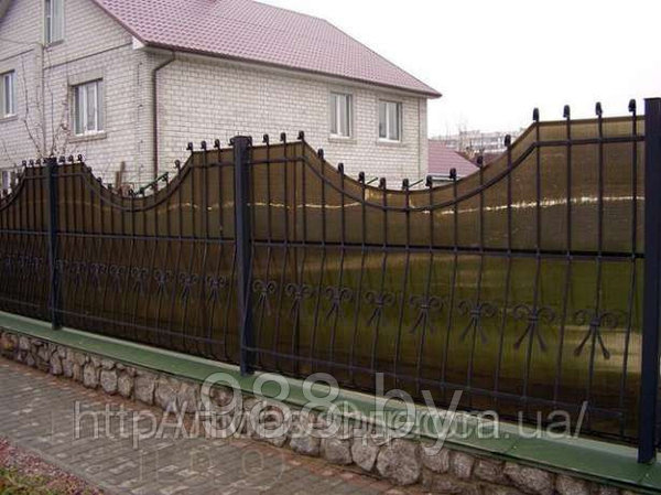 Металлический забор с ковкой для частного дома купить по цене руб в Москве от производителя