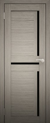 Двери межкомнатные экошпон Амати 18 Черное стекло - фото 7 - id-p124555688