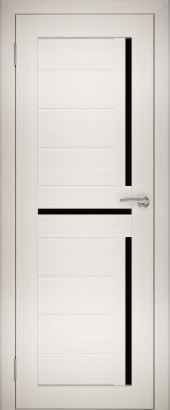 Двери межкомнатные экошпон Амати 18 Черное стекло - фото 2 - id-p124555688