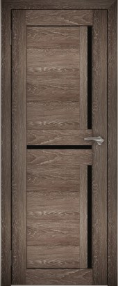 Двери межкомнатные экошпон Амати 18 Черное стекло - фото 6 - id-p124555688