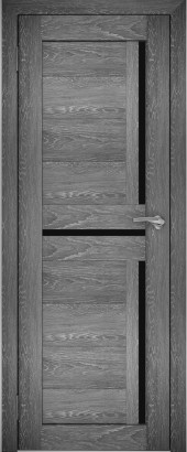 Двери межкомнатные экошпон Амати 18 Черное стекло - фото 5 - id-p124555688