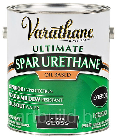 Лак на масляной основе для наружных работ Varathane Premium Spar Urethane (0.946 л.) 3.78, фото 2