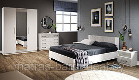 Кровать двуспальная Империал Аврора-160 белый/ателье серый
