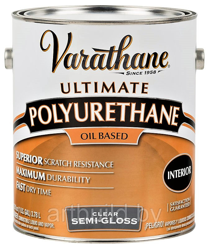 Лак на масляной основе для внутренних работ Varathane Premium Polyurethane (0.946 л.) 3.78