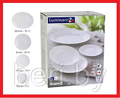 N1190 Столовый сервиз Luminarc Essence White, 19 предметов, 6 персон, набор тарелок