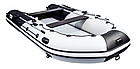 Надувная лодка Ривьера 3200 Килевое надувное дно "Комби" светло-серый/черный, фото 6