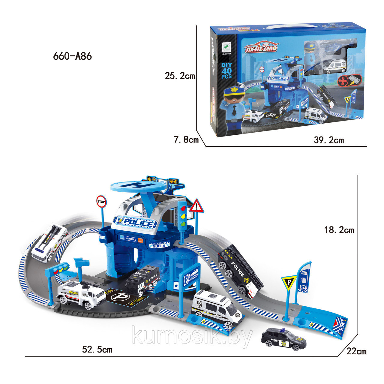 Детский игровой набор паркинг "Полиция" 660-A86