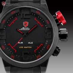 Часы Shark Sport Watch SH 105 Gulper Черные с красным (синим) РЕПЛИКА - фото 3 - id-p135870083