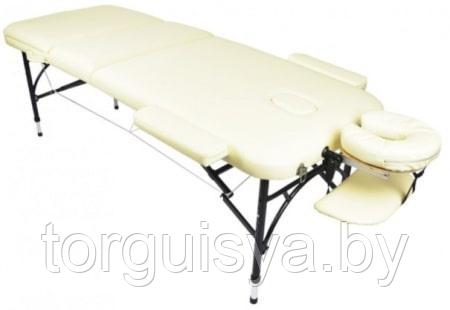 Массажный стол складной Atlas sport 70 см 3-с алюминиевый усиленная столешница (коричневый) - фото 1 - id-p135871964