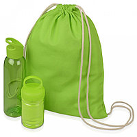 Набор подарочный "Klap": бутылка для воды и набор для фитнеса, светло-зеленый