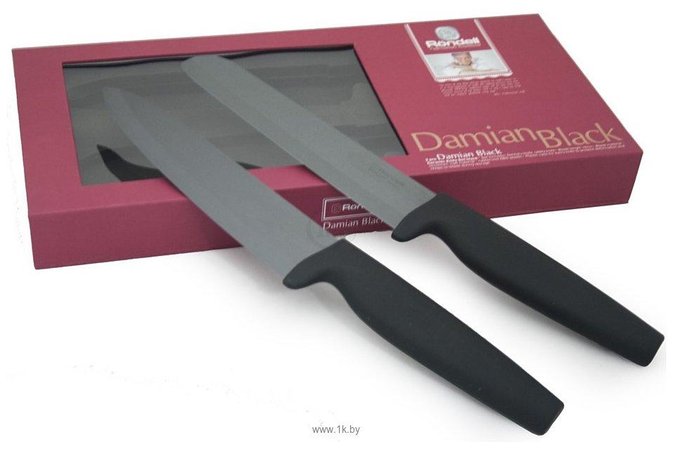RD-464 Набор керамических ножей Damian Black Rondell - фото 2 - id-p135489203