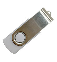 Флеш накопитель USB 2.0 Twister Color Mix, пластик Софт Тач/метал, белый/серебро, 16 Gb
