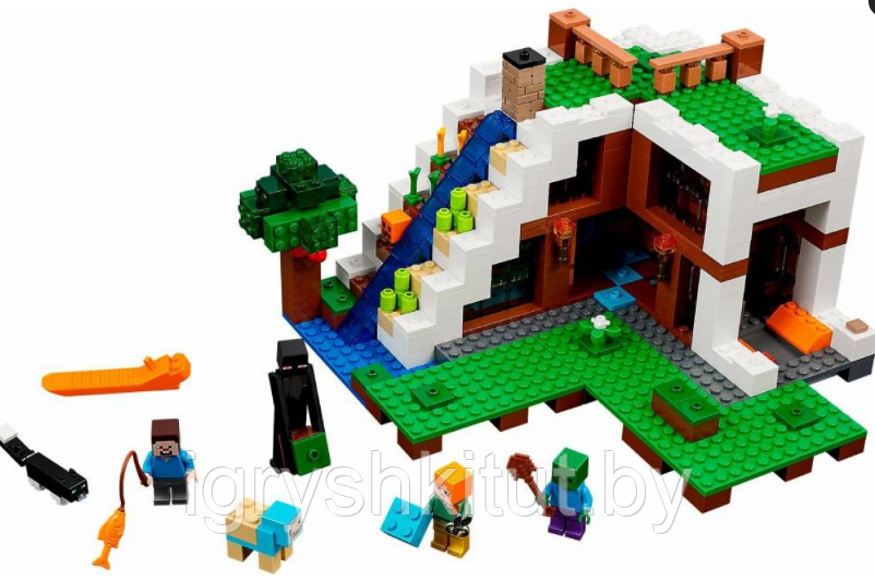 Конструктор Bela My World "База на водопаде", 747 деталей, аналог Lego, арт.10624 - фото 2 - id-p135878141