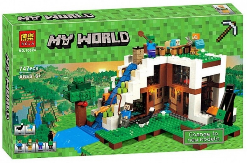 Конструктор Bela My World "База на водопаде", 747 деталей, аналог Lego, арт.10624 - фото 3 - id-p135878141