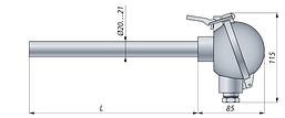 Термопара «ТП - 2388. Ex/2.ХK (L)»