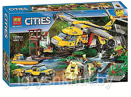 Конструктор Bela City "Вертолёт для доставки грузов в джунгли", 1298 деталей, аналог Lego City, арт.10713