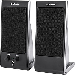 Колонка DEFENDER SPK-170  ЧЕРНЫЕ 2.0  2x2 Вт, разъем для наушников