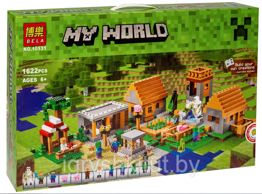 Конструктор My World "Большая деревня", 1622 детали, аналог Lego, арт.10531