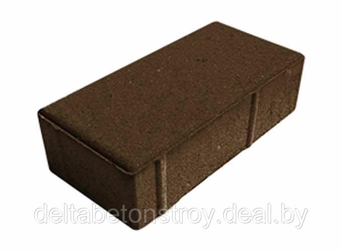 Плитка тротуарная кирпичик П20.10.6 (коричневый) - фото 1 - id-p135914550