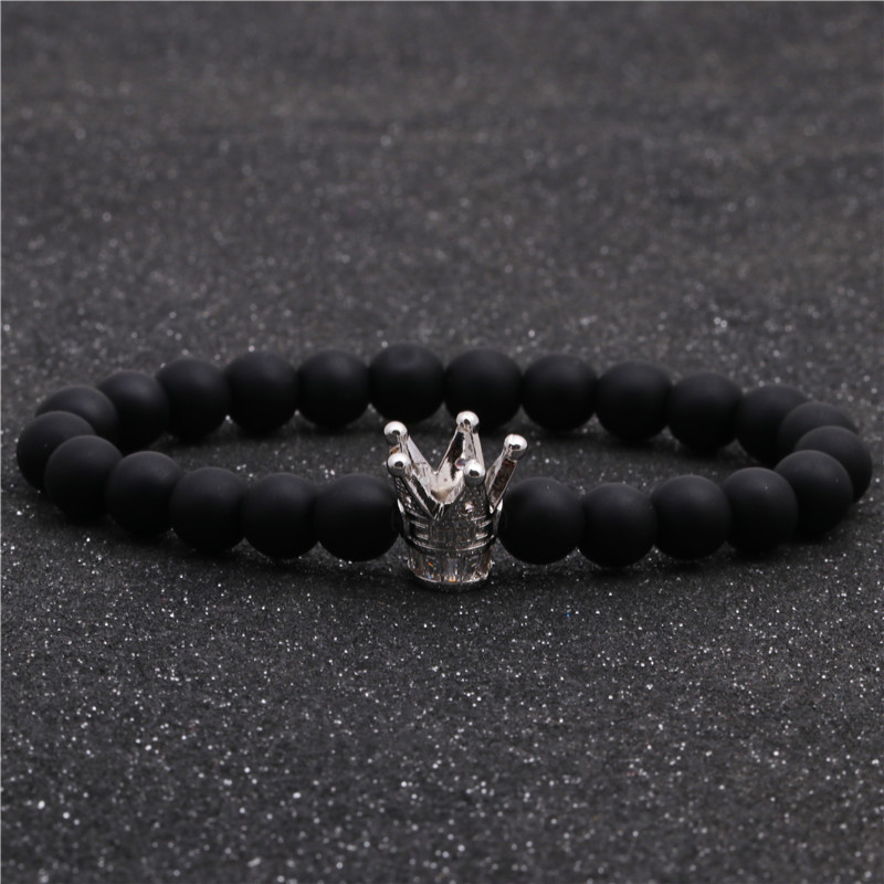 Парные браслеты с коронами "Моррен" (камень: шунгит) - фото 2 - id-p135936458