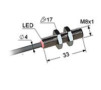 Индуктивный датчик PS2-08M33-2B21-K (ВБ2.08М.33.1,5.2.1.К)